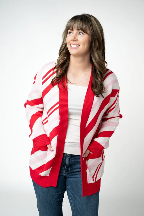 PREORDER  Michelle Mae | Candy Cane Cardigan