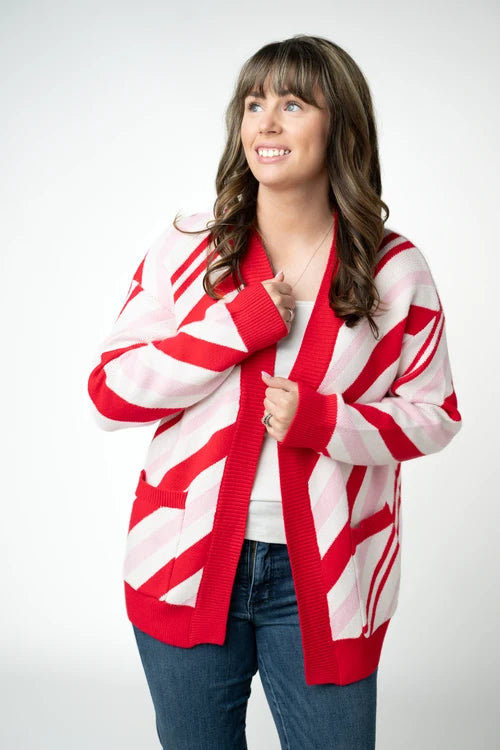 PREORDER  Michelle Mae | Candy Cane Cardigan