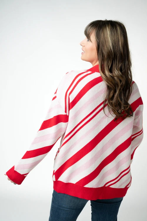 PREORDER  Michelle Mae | Candy Cane Cardigan