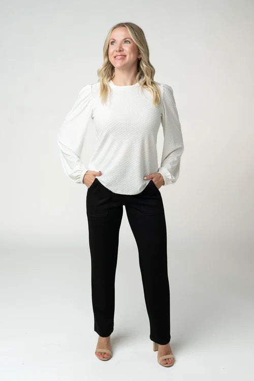 Michelle Mae | Miranda Dot Top | White