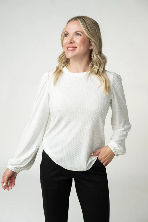 Michelle Mae | Miranda Dot Top | White