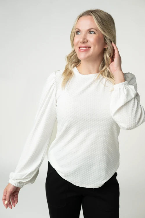 Michelle Mae | Miranda Dot Top | White
