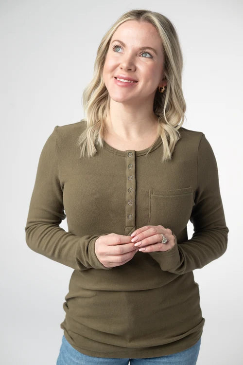 PREORDER  Michelle Mae | Georgia Long Sleeve Tee | Olive