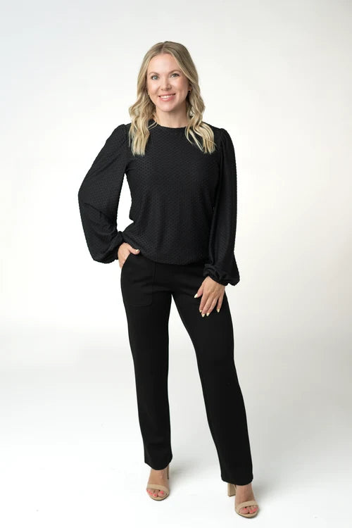 Michelle Mae | Miranda Dot Top | Black