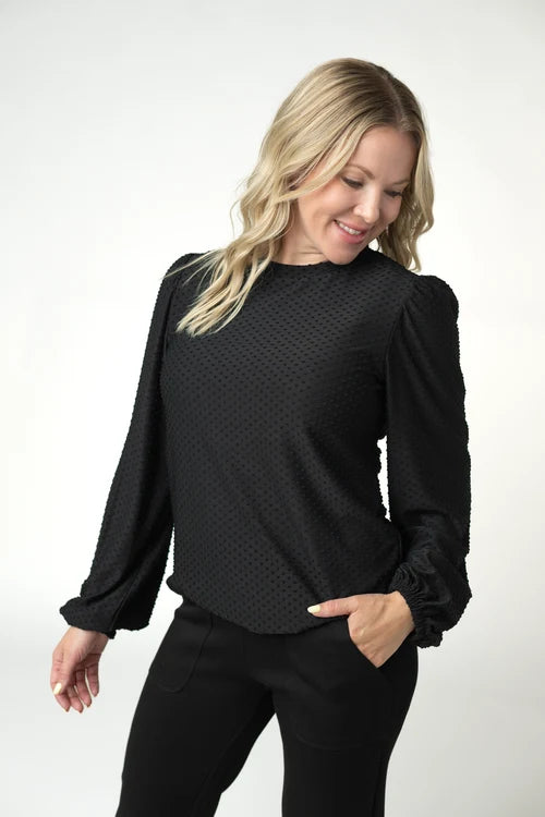 Michelle Mae | Miranda Dot Top | Black