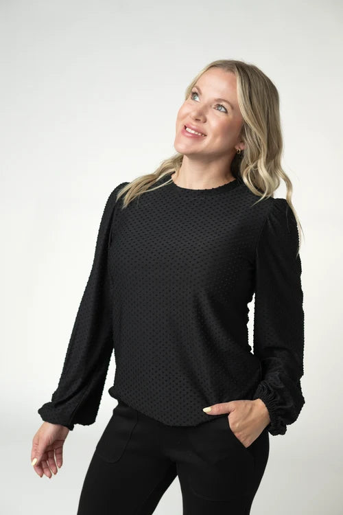 Michelle Mae | Miranda Dot Top | Black