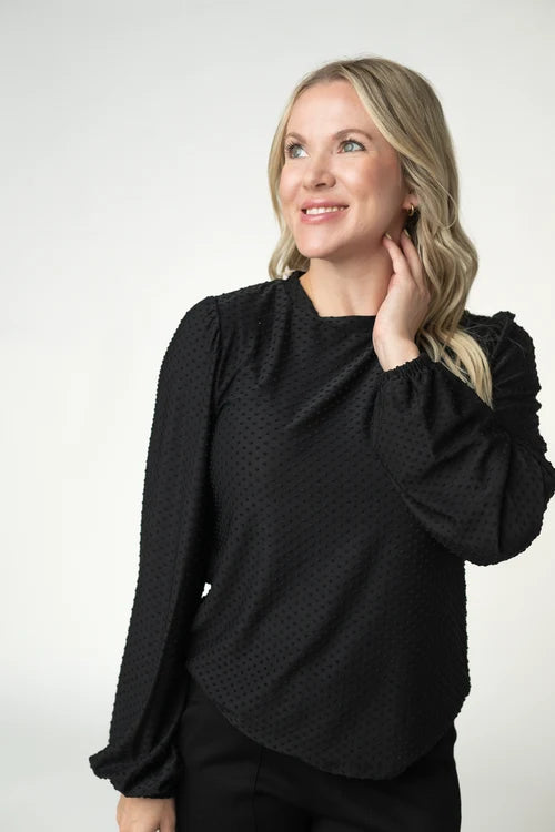 Michelle Mae | Miranda Dot Top | Black