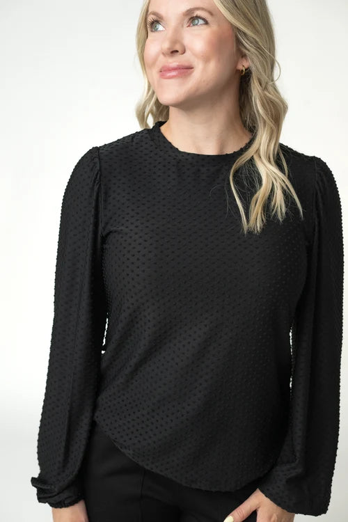 Michelle Mae | Miranda Dot Top | Black