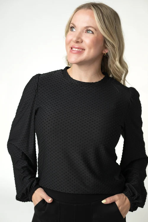 Michelle Mae | Miranda Dot Top | Black