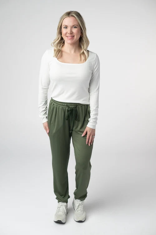 PREORDER  Michelle Mae | Cloud Joggers | Olive