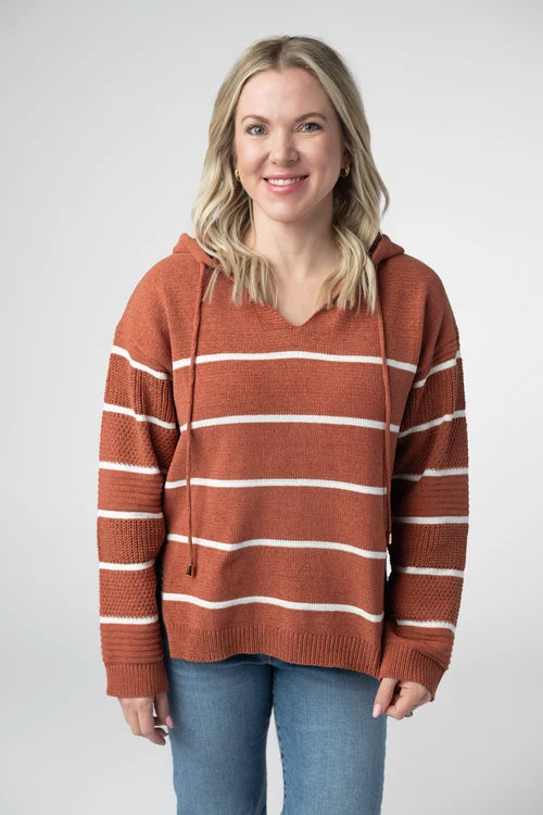 Michelle Mae | Maddie Striped Hoodie | Pumpkin Spice