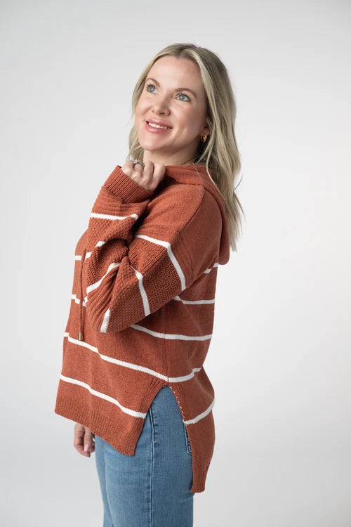 Michelle Mae | Maddie Striped Hoodie | Pumpkin Spice