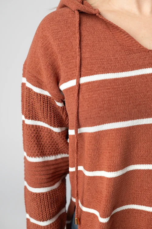 Michelle Mae | Maddie Striped Hoodie | Pumpkin Spice