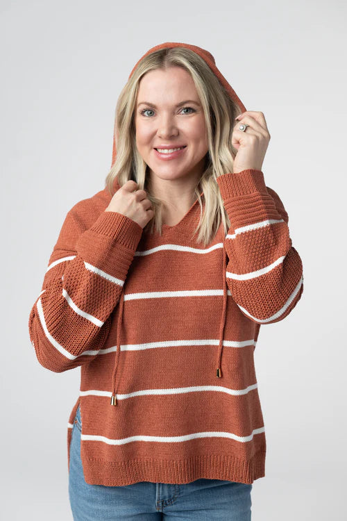 Michelle Mae | Maddie Striped Hoodie | Pumpkin Spice