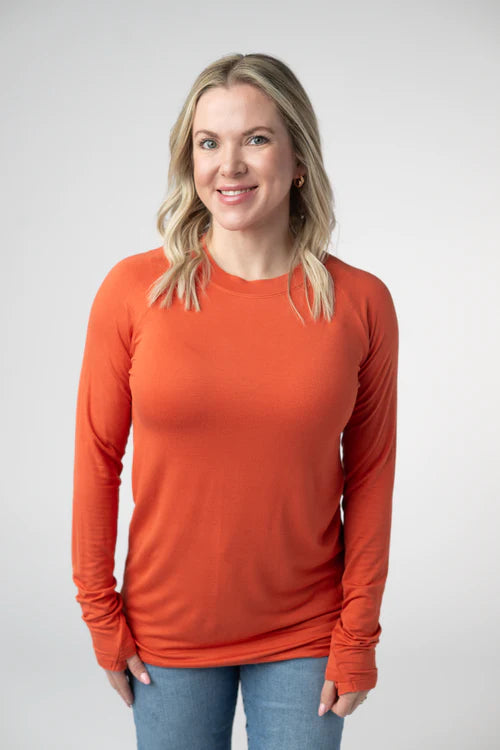 PREORDER  Michelle Mae | Blair Long Sleeve Top | Pumpkin