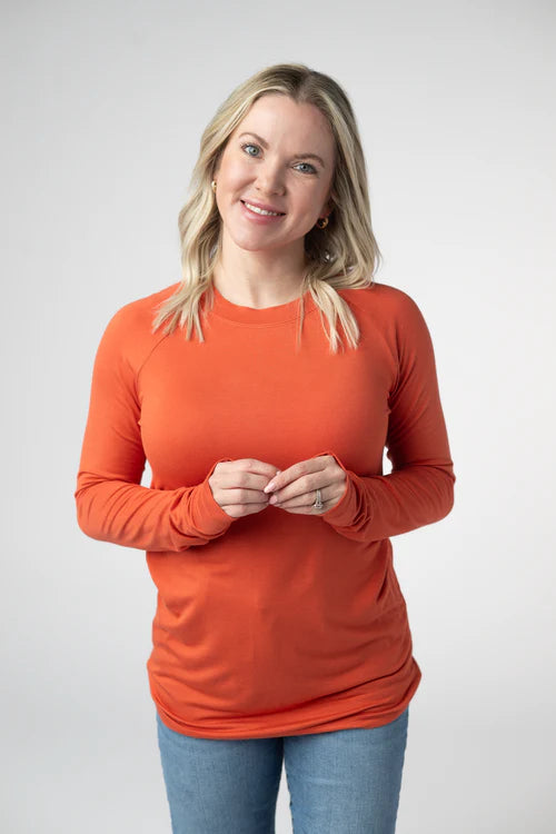 PREORDER  Michelle Mae | Blair Long Sleeve Top | Pumpkin