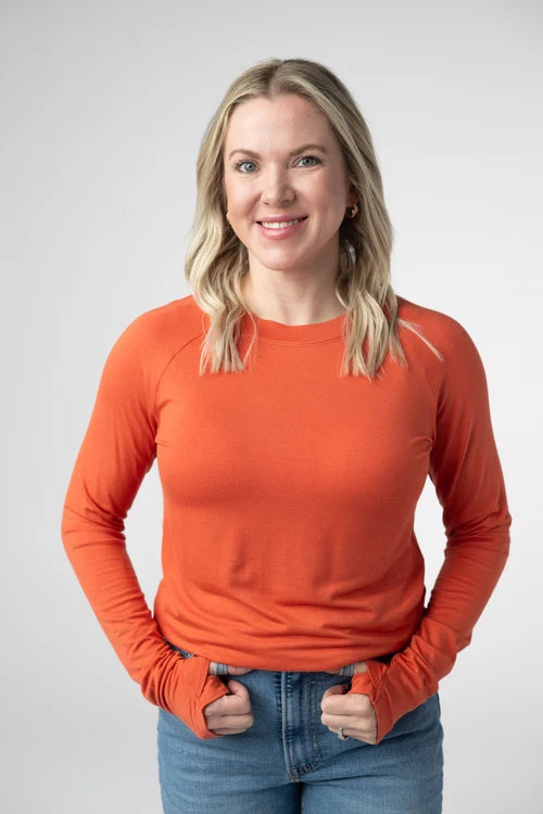 PREORDER  Michelle Mae | Blair Long Sleeve Top | Pumpkin
