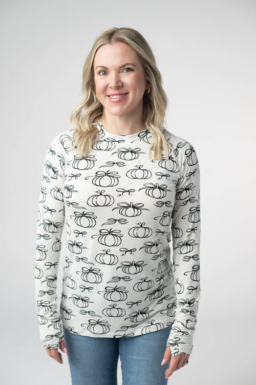 PREORDER  Michelle Mae | Blair Long Sleeve Top | Classic Pumpkins