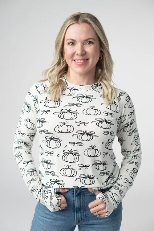 PREORDER  Michelle Mae | Blair Long Sleeve Top | Classic Pumpkins