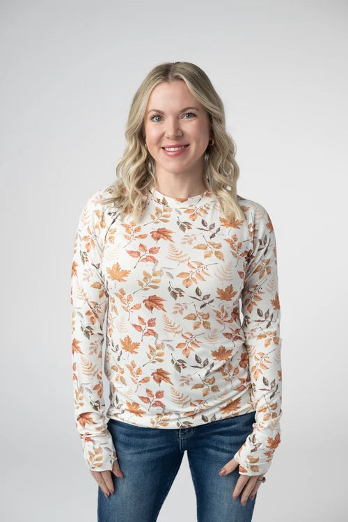 PREORDER  Michelle Mae | Blair Long Sleeve Top | Harvest Leaves