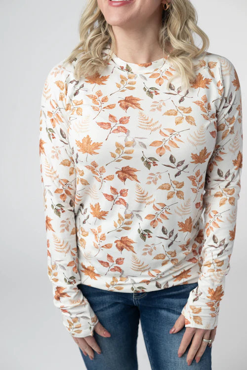 PREORDER  Michelle Mae | Blair Long Sleeve Top | Harvest Leaves