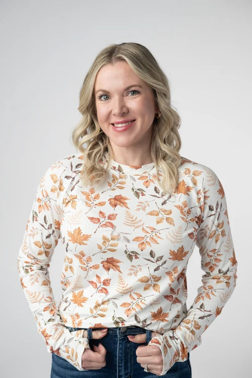 PREORDER  Michelle Mae | Blair Long Sleeve Top | Harvest Leaves