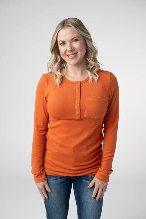 PREORDER  Michelle Mae | Georgia Long Sleeve Tee | Pumpkin