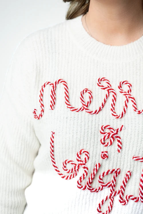 PREORDER  Michelle Mae | Merry & Bright Candy Cane Sweater