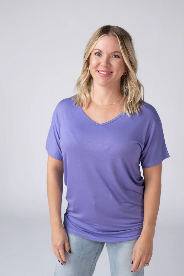 Michelle Mae | Chloe Cozy Tee | Periwinkle Purple