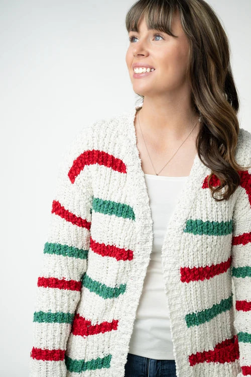 PREORDER  Michelle Mae | Christmas Striped Cardigan