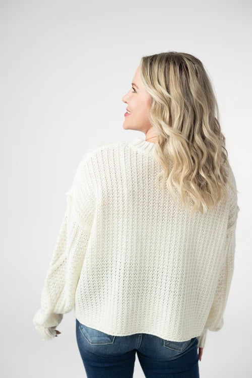 PREORDER  Michelle Mae | Cable Knit Sweater | Ivory