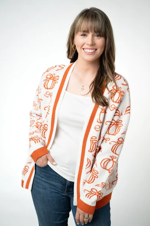 PREORDER  Michelle Mae | Pumpkins Pocket Cardigan