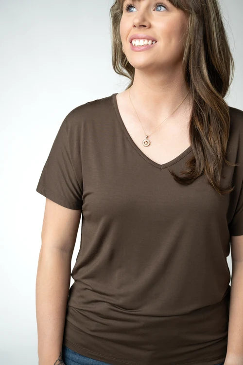 PREORDER  Michelle Mae | Chloe Cozy Tee | Brown
