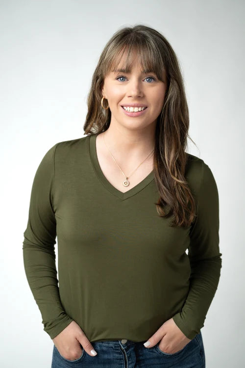 PREORDER  Michelle Mae | Larissa Long Sleeve | Dark Olive