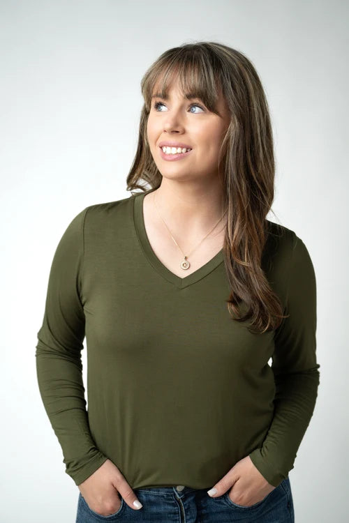 PREORDER  Michelle Mae | Larissa Long Sleeve | Dark Olive