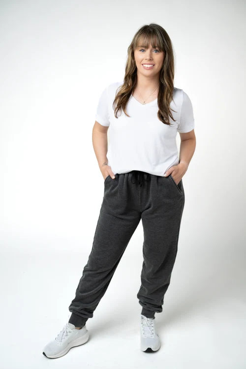 PREORDER  Michelle Mae | Vintage Wash Joggers | Black