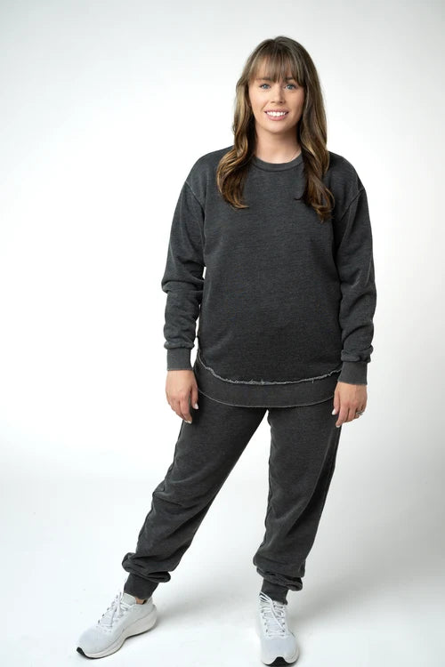 PREORDER  Michelle Mae | Vintage Wash Joggers | Black