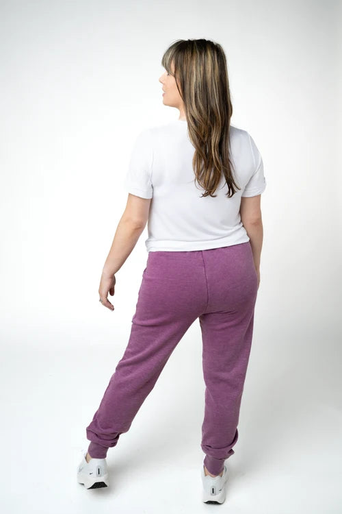 PREORDER  Michelle Mae | Vintage Wash Joggers | Purple