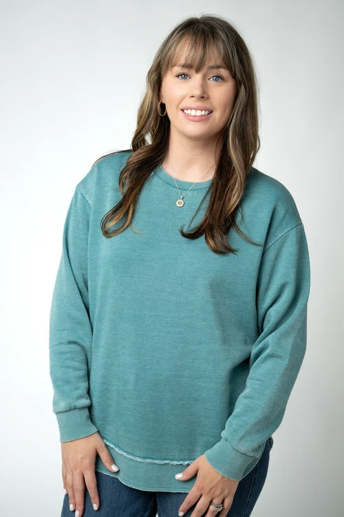 PREORDER  Michelle Mae | Vintage Wash Pullover | Teal