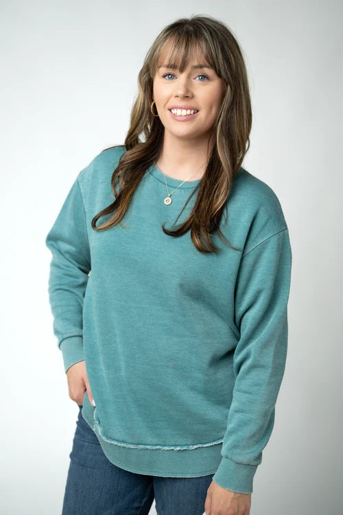 PREORDER  Michelle Mae | Vintage Wash Pullover | Teal