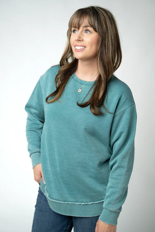 PREORDER  Michelle Mae | Vintage Wash Pullover | Teal