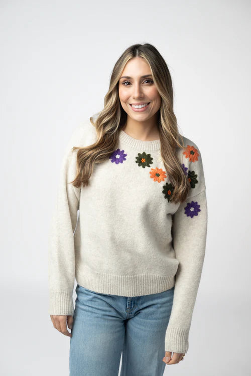 Michelle Mae | Fall Floral Sweater
