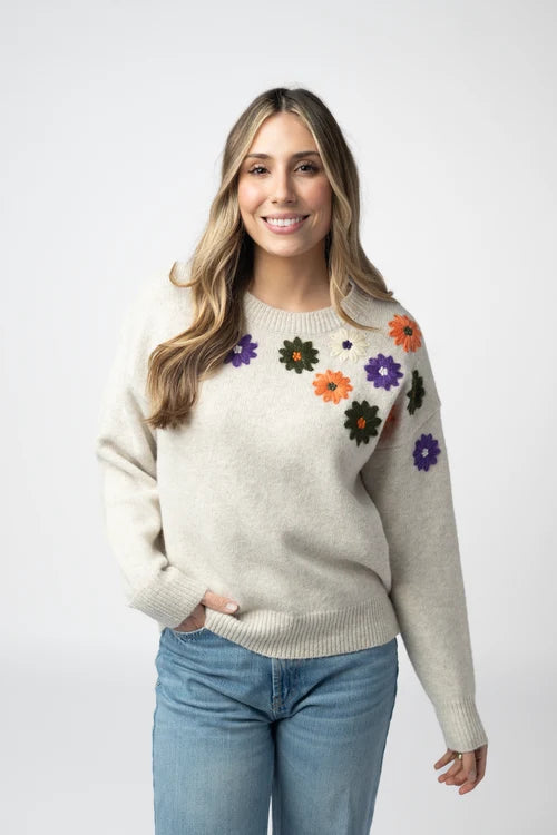 Michelle Mae | Fall Floral Sweater