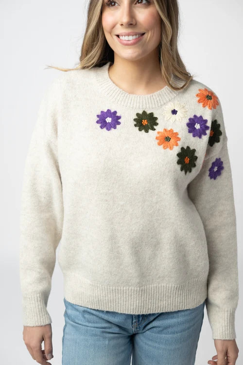 Michelle Mae | Fall Floral Sweater