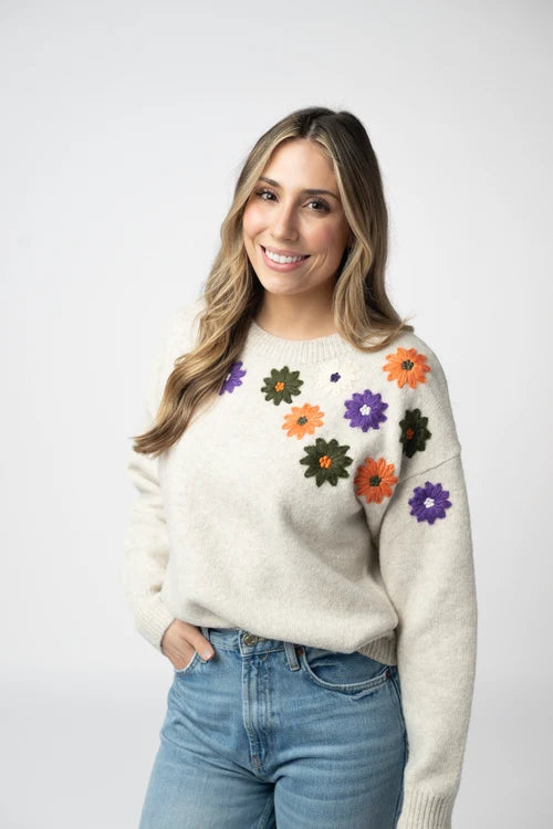 Michelle Mae | Fall Floral Sweater