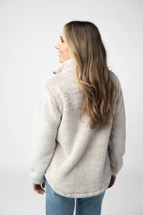 Michelle Mae | Ryan Quarter Zip Sherpa | Camel