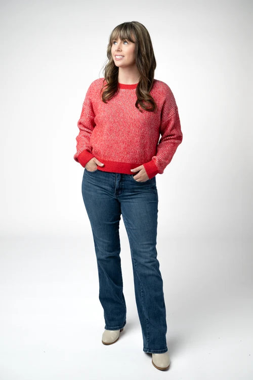 PREORDER  Michelle Mae | Josie Cozy Crew Neck | Red