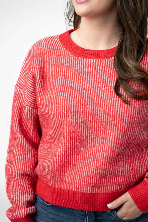 PREORDER  Michelle Mae | Josie Cozy Crew Neck | Red
