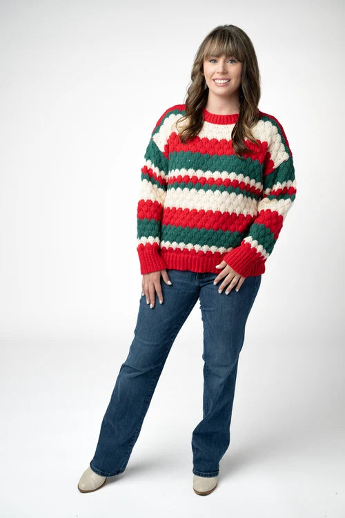 PREORDER  Michelle Mae | Christmas Stripes Sweater
