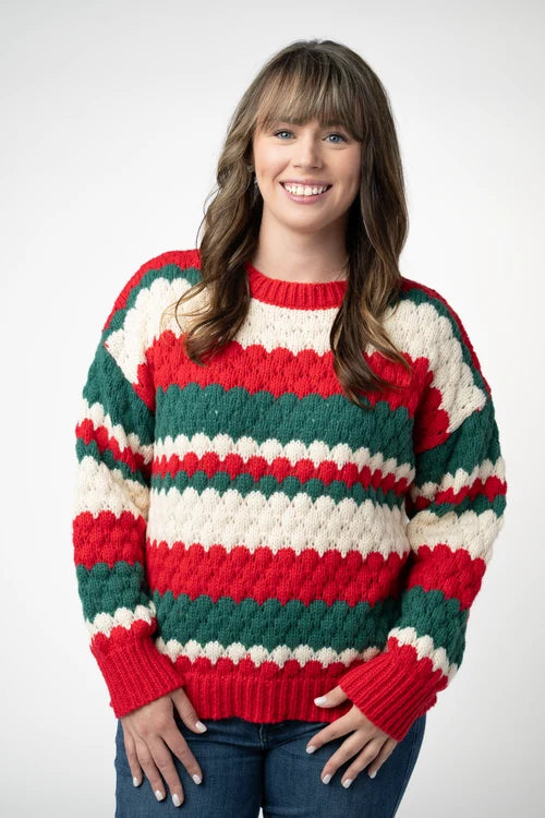 PREORDER  Michelle Mae | Christmas Stripes Sweater